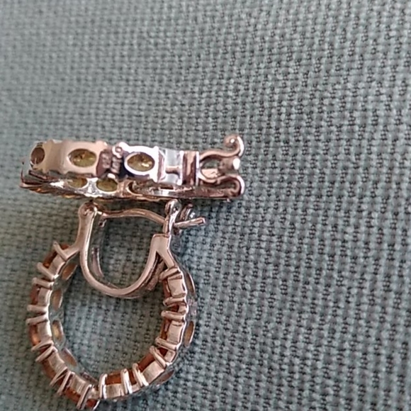 PREMIUM YELLOW SAPPHIRE INSIDE OUT HOOPS - Picture 6 of 7